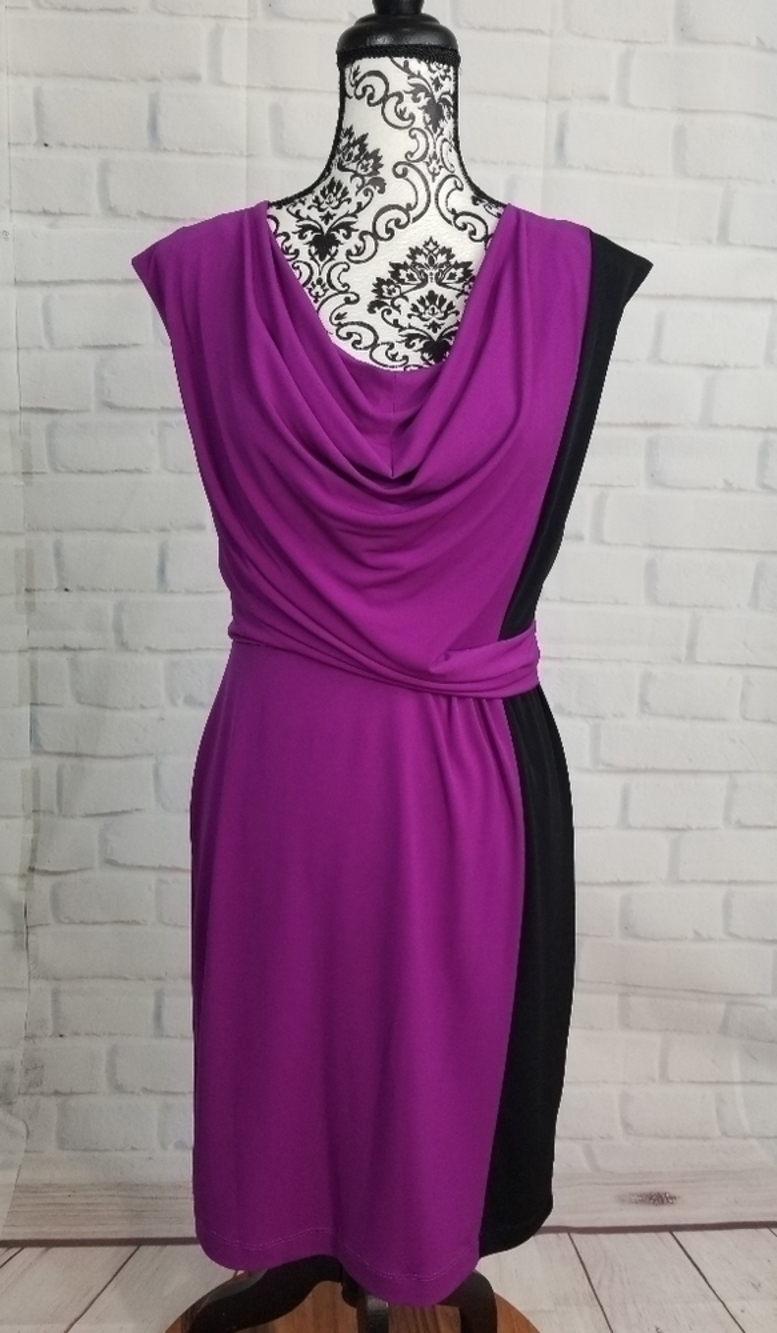 Sandra Darren size 8 sleeveless dress color block